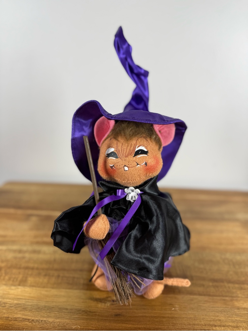 Annalee Halloween Purple "Witch Mouse" 2010, 75th Anniversary 10"